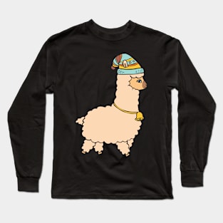 Cute Alpaca with a hat. Long Sleeve T-Shirt